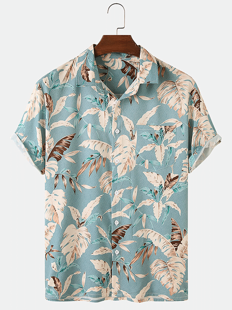 Mens Summer Button Up Authentic Hawaiian Shirts