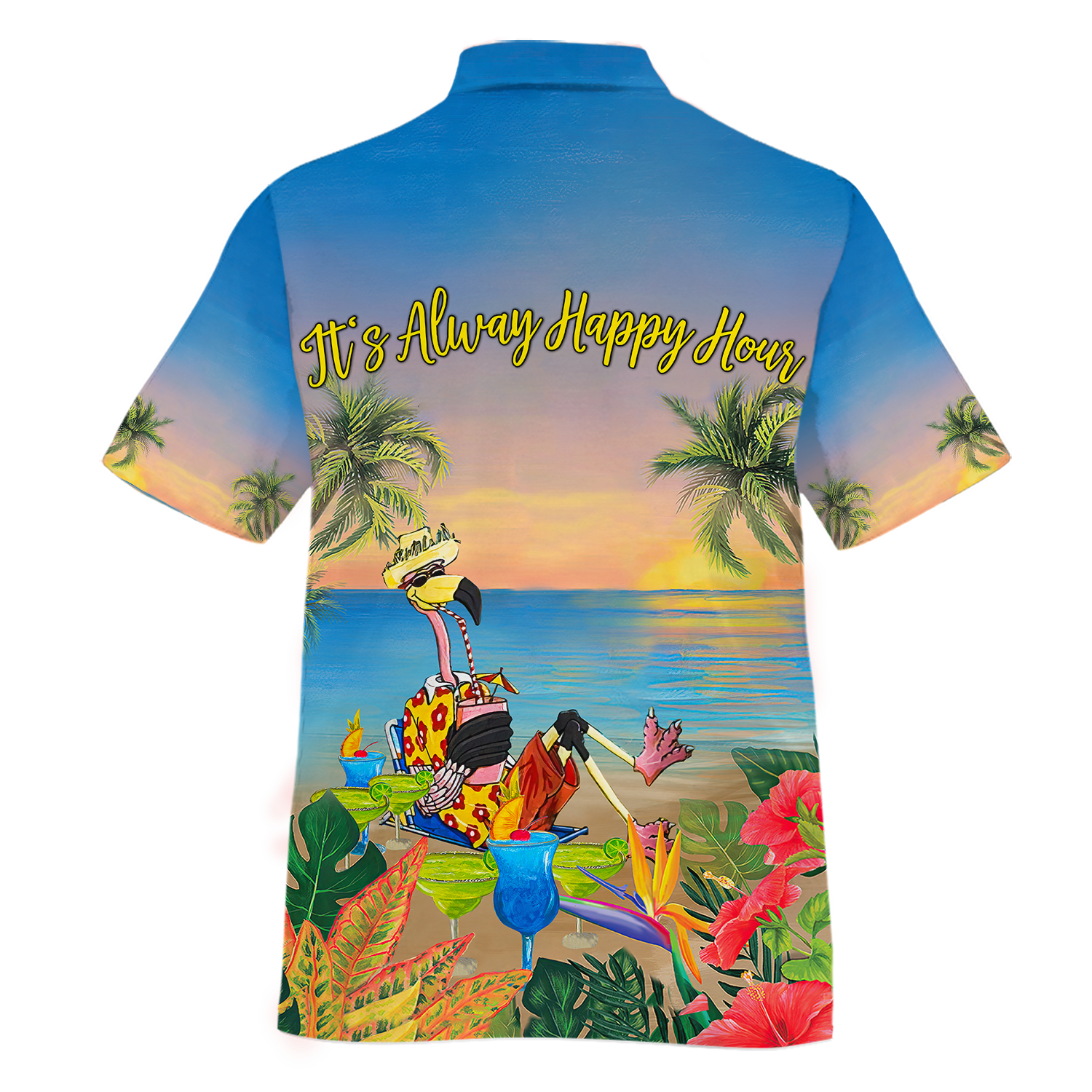 Flamingo Hawaiian Shirt For Men Women