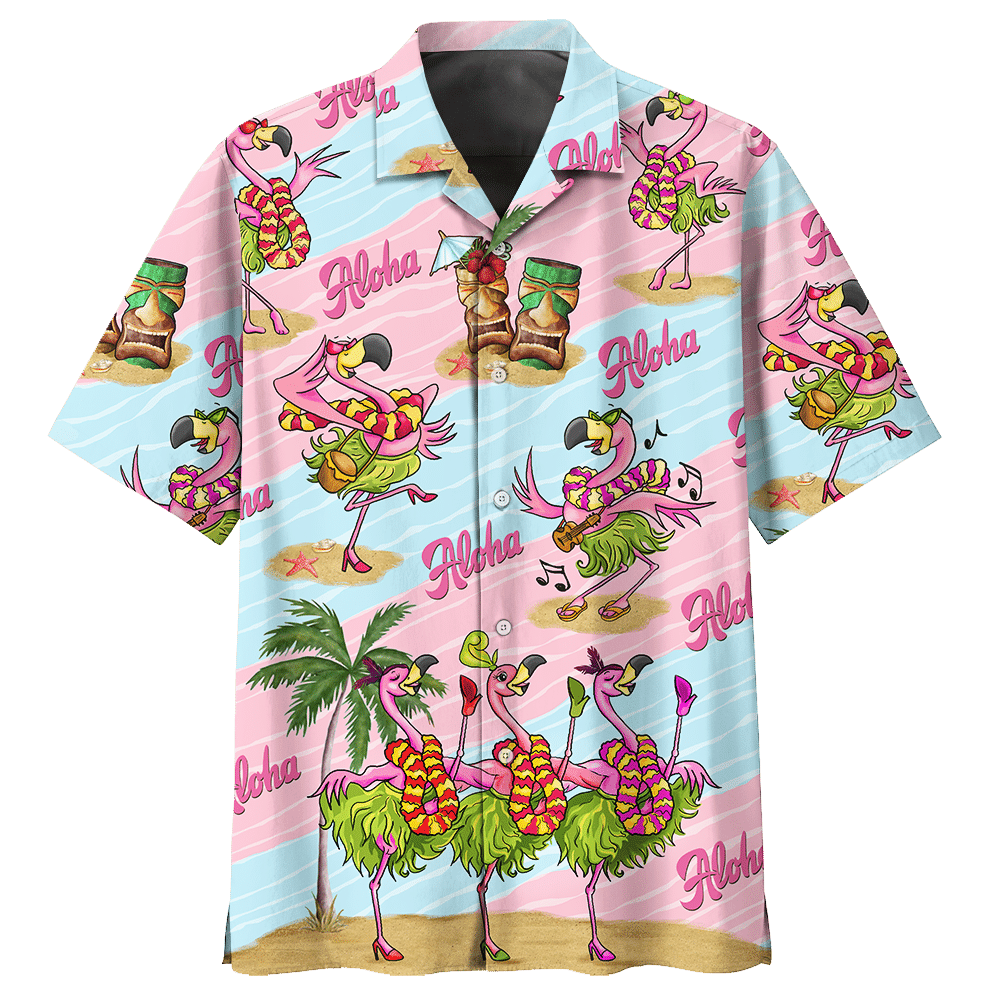 Flamingo Hawaiian Shirt For Men Women