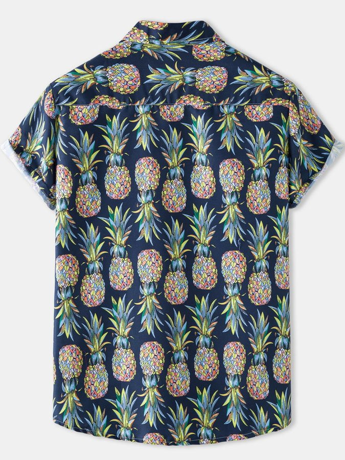 Pineapple Hawaiian Cruise Luau Aloha Shirt