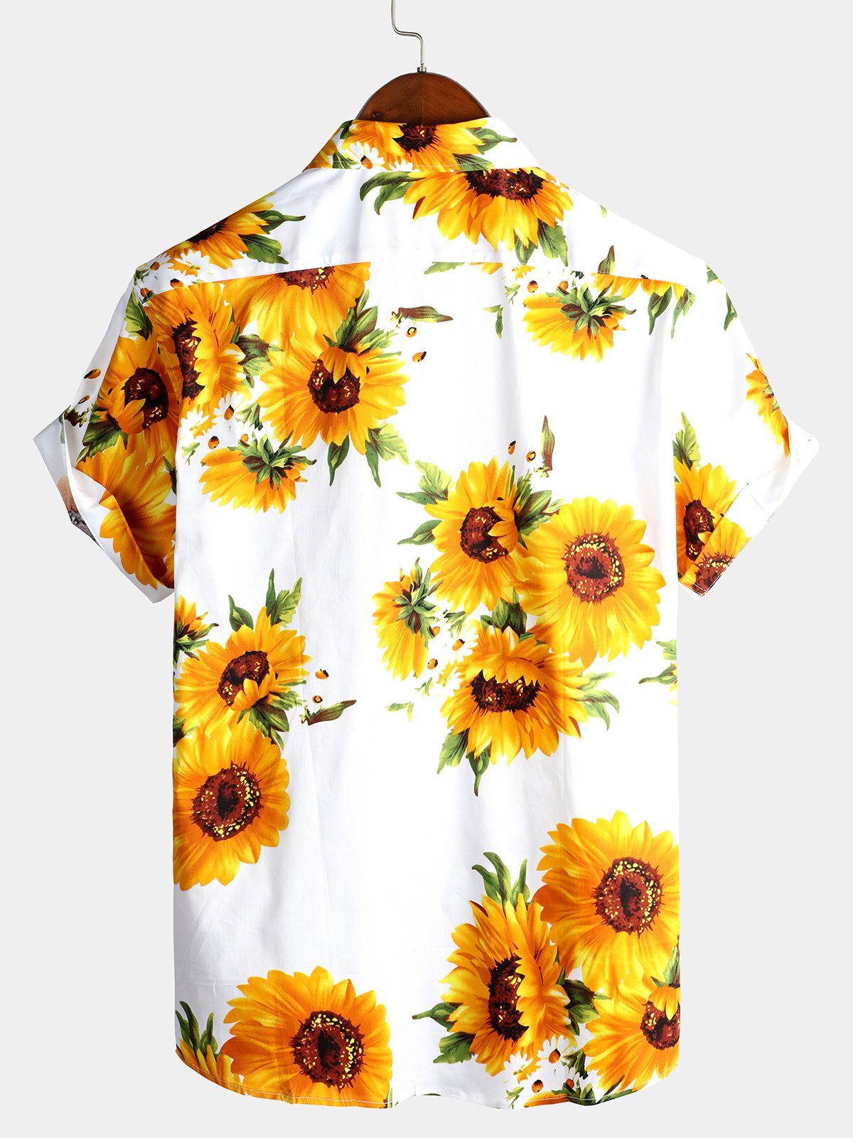 Mens Floral Holiday Cotton Shirt Hawaiian Shirt for Men Women