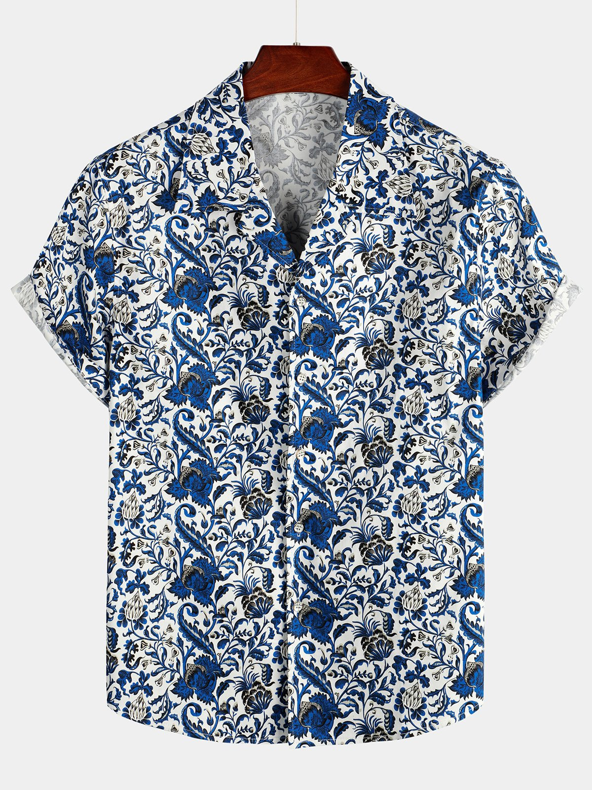 Mens Short Sleeve Cotton Casual Shirt Hawaiian Shirt for Men Women