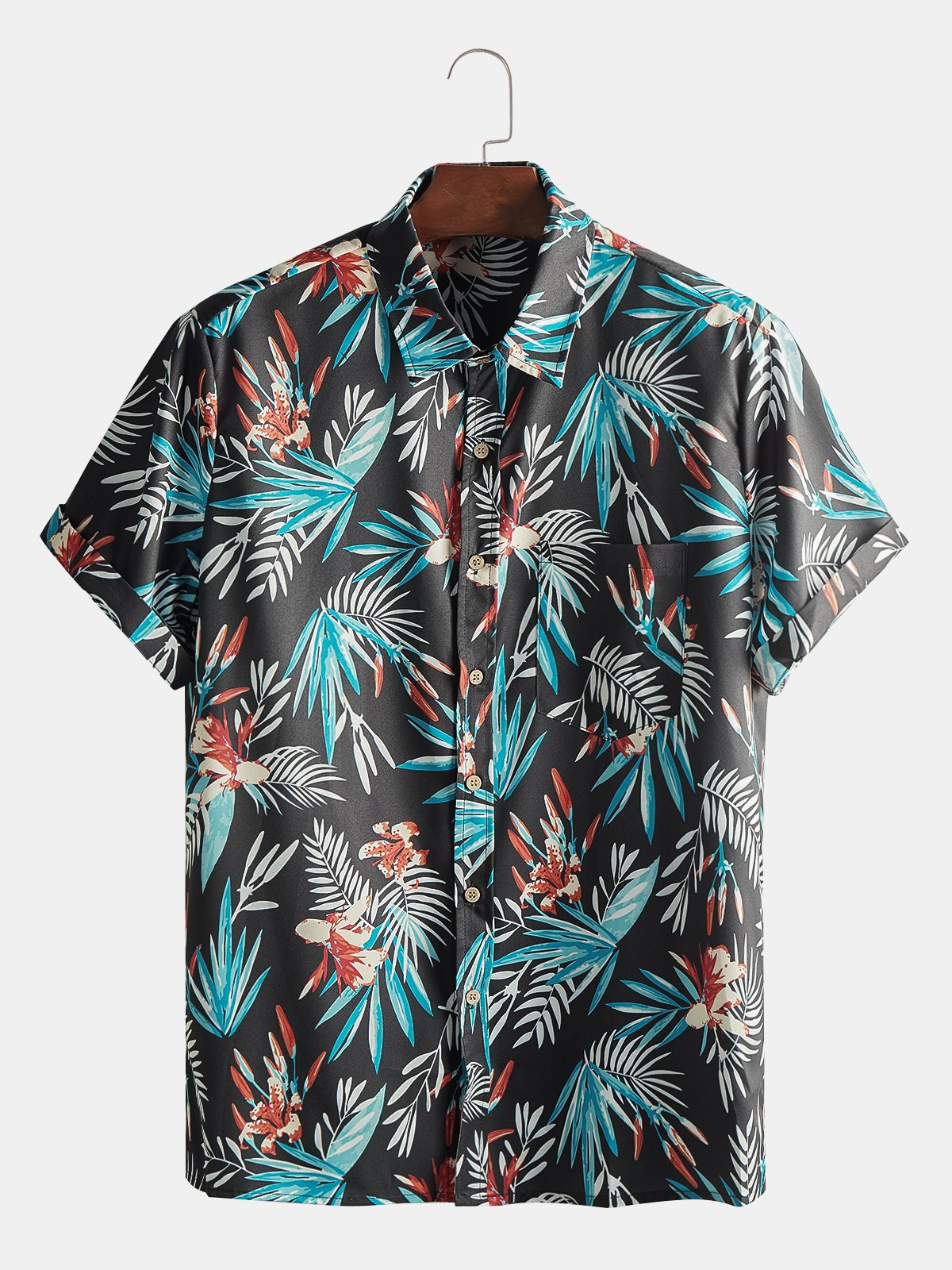 Palm Wave Summer Mens Hawaiian Shirt