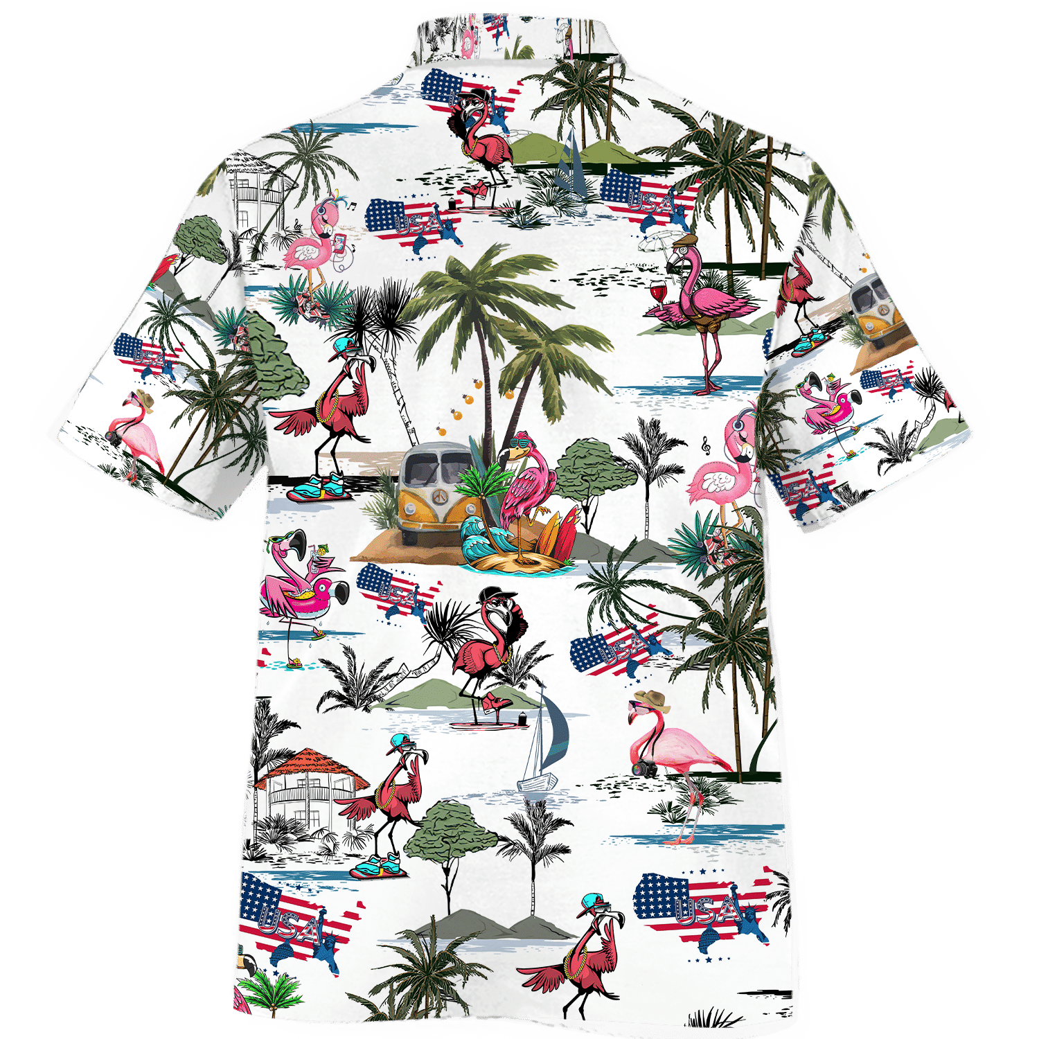 Flamingo Hawaiian Shirt For Men Women