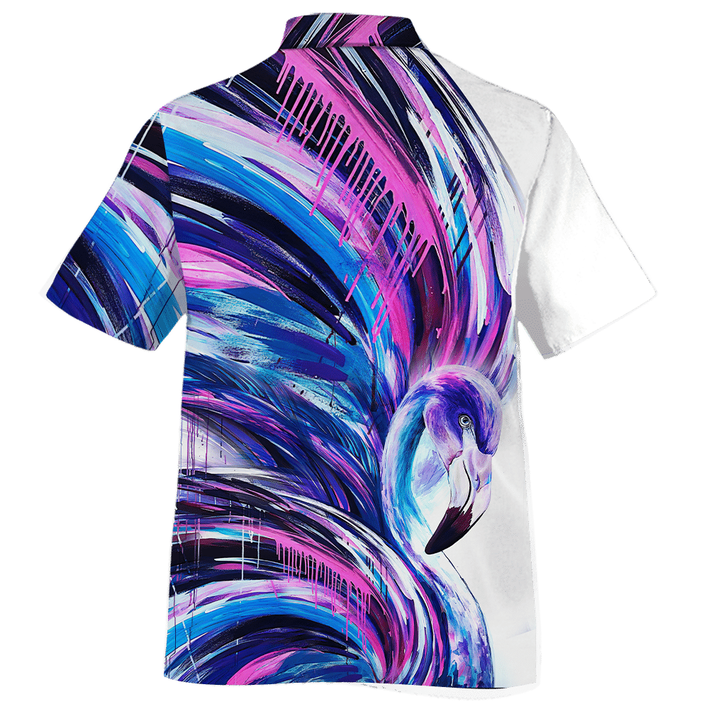 Colorful Flamingo Hawaiian Shirt For Men Women