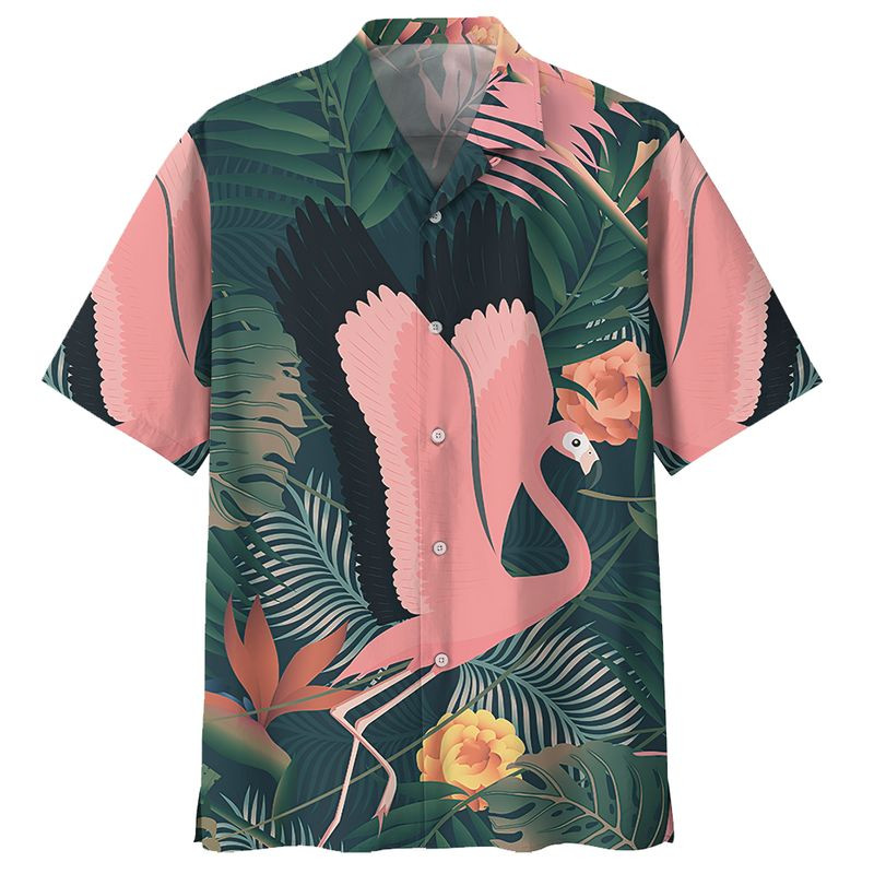 Familleus - Flamingo Hawaiian Shirt For Men Women