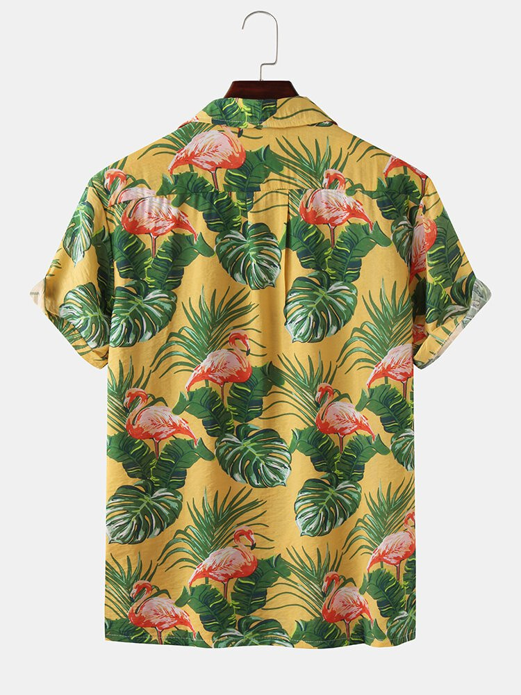 Mens Printed Basic Shirts Hawaiian Shirt for Men Women