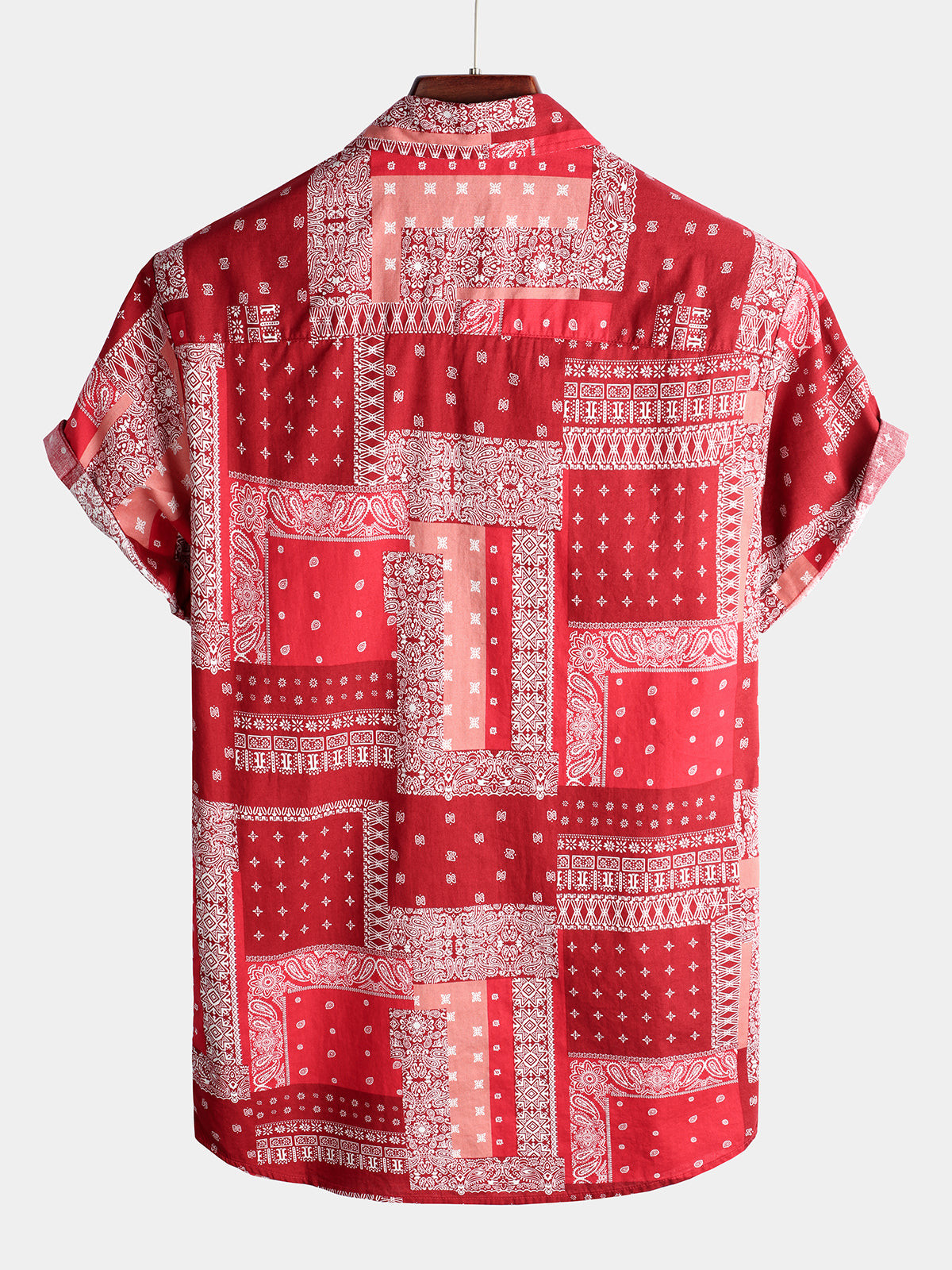 Mens Holiday Short Sleeve Cotton Shirt Hawaiian Shirt for Men Women