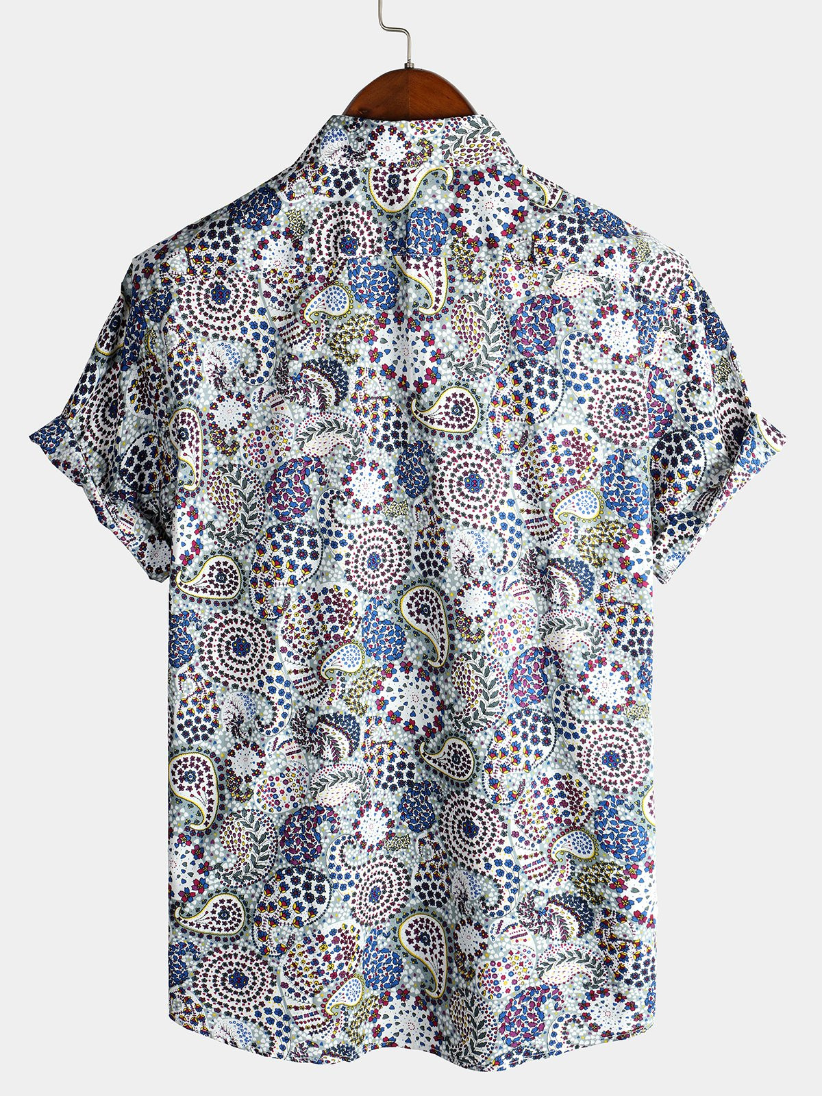 Mens Floral Holiday Cotton Shirt Hawaiian Shirt for Men Women