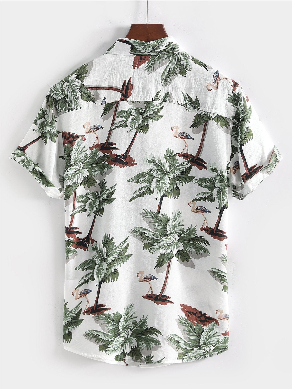 Mens Floral Printed Holiday Cotton Shirt Hawaiian Shirt for Men Women