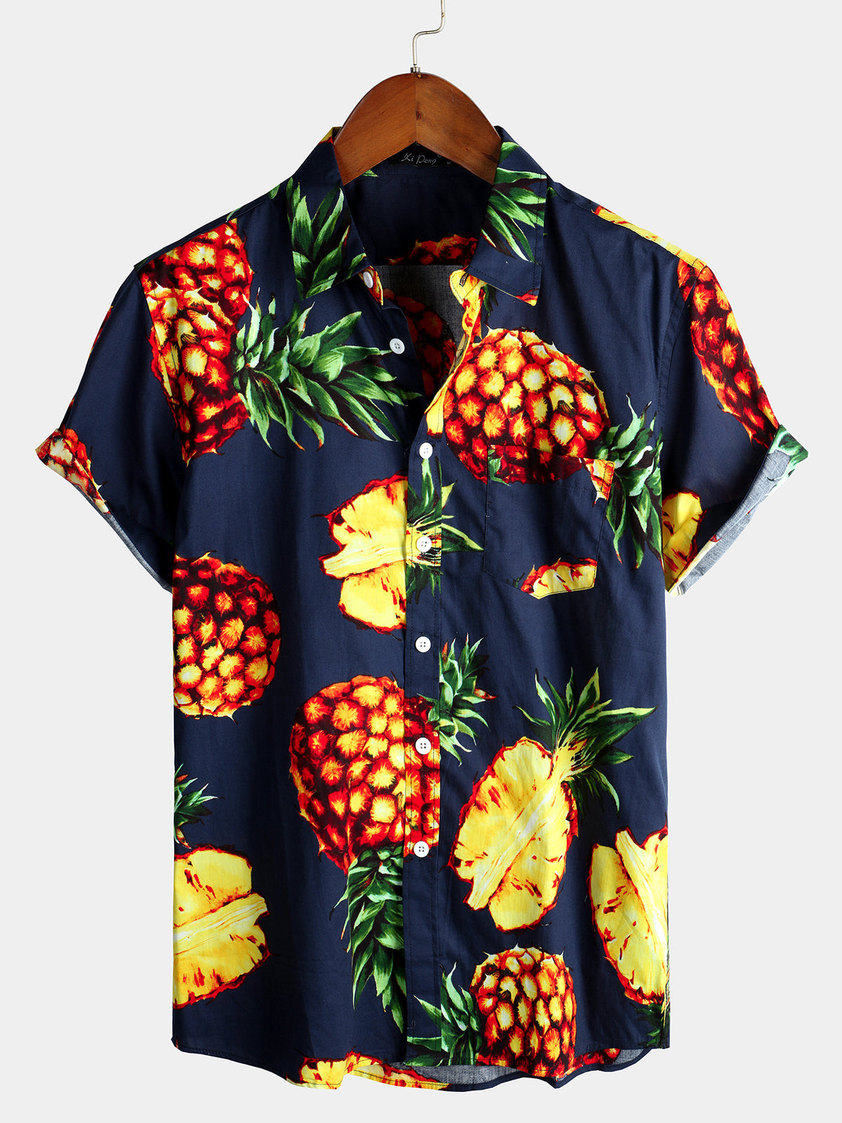 Mens Floral Holiday Cotton Shirt Hawaiian Shirt for Men Women