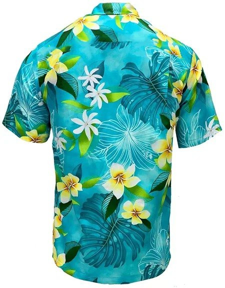 Palm Wave Mens Botton Up Hawaiian Shirts