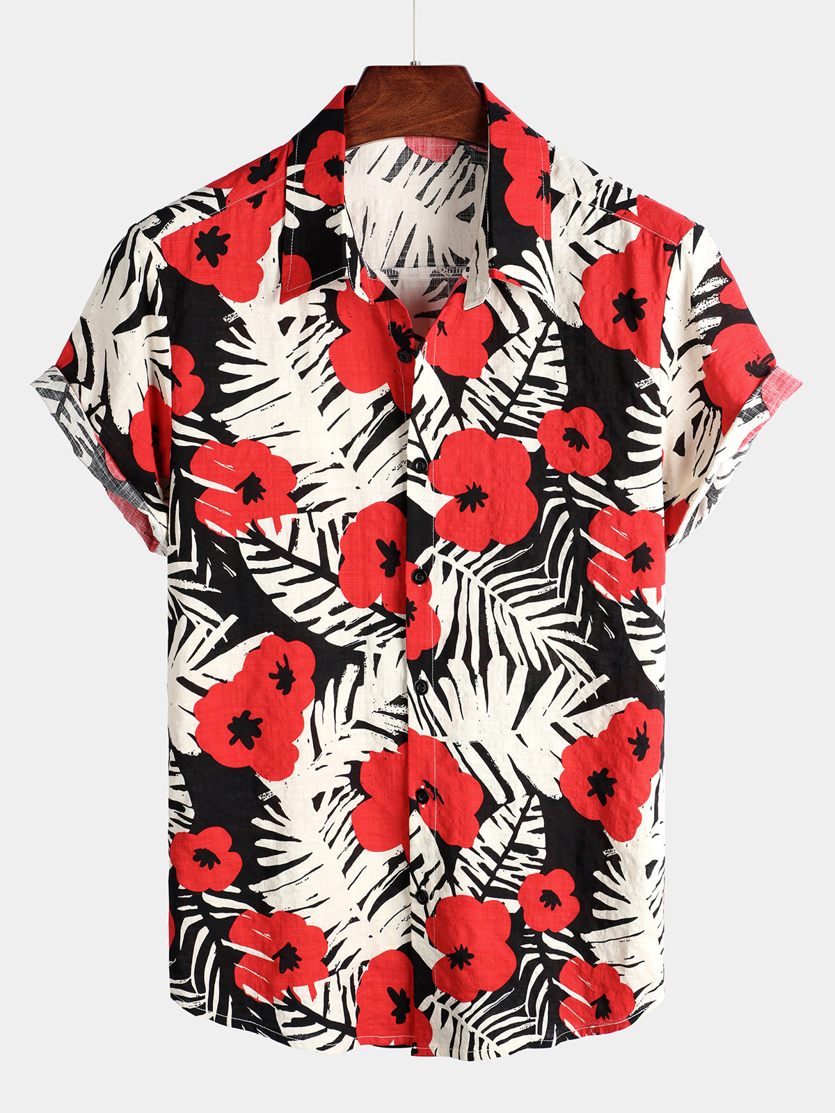 Mens Tropical Hawaiian Floral Shirt