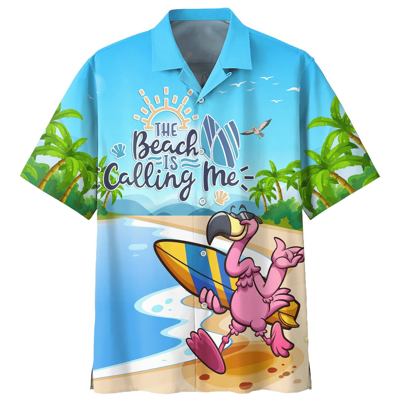 Flamingo Hawaiian Shirt For Men Women