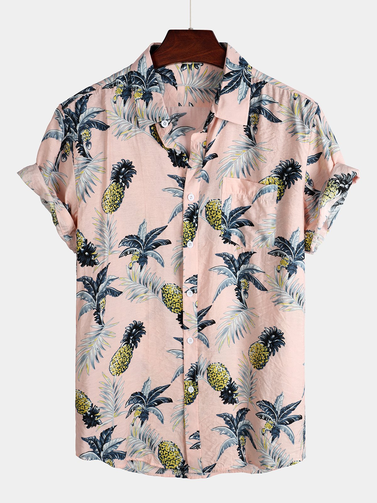 Mens Floral Holiday Cotton Shirt Hawaiian Shirt for Men Women