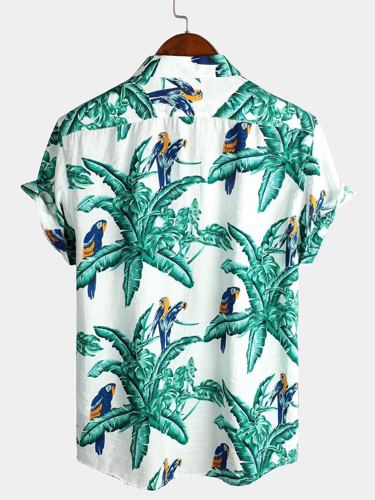 Men Holiday Short Sleeve Cotton Shirts Hawaiian Shirt for Men Women