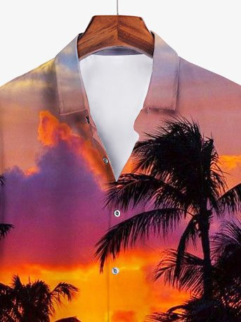 Abstract Square Neck Shirts  Tops Hawaiian Shirt for Men Women