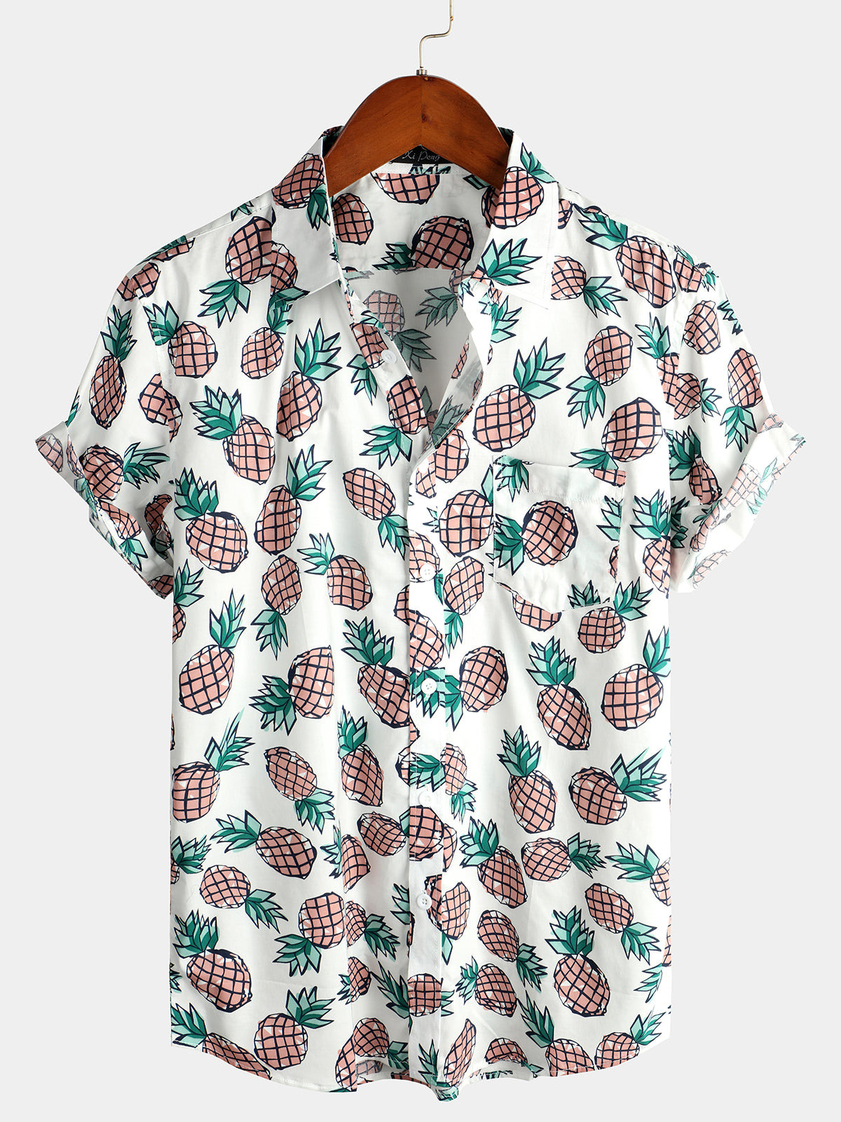 Mens Holiday Short Sleeve Cotton Shirt Hawaiian Shirt for Men Women