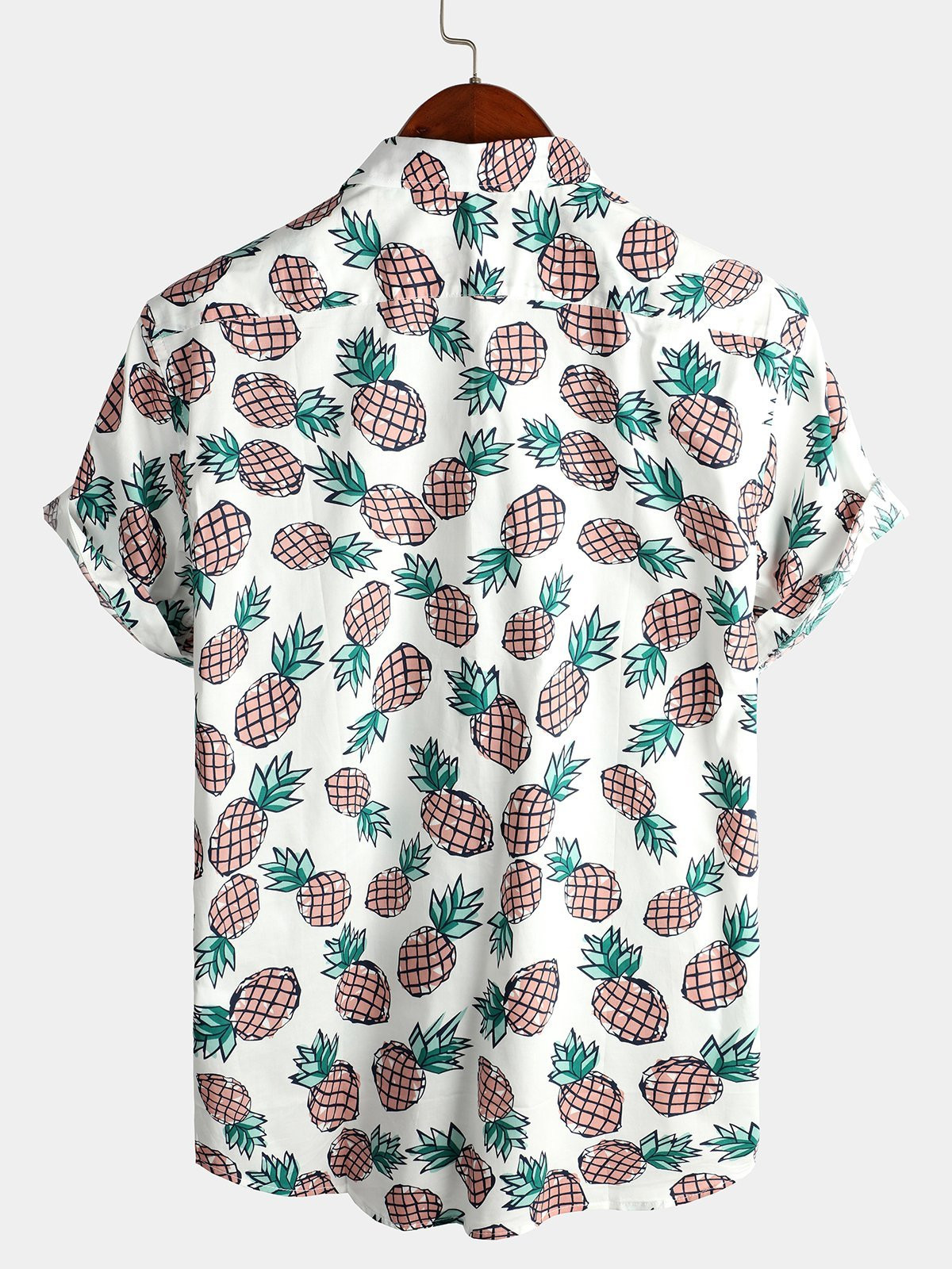 Mens Holiday Short Sleeve Cotton Shirt Hawaiian Shirt for Men Women