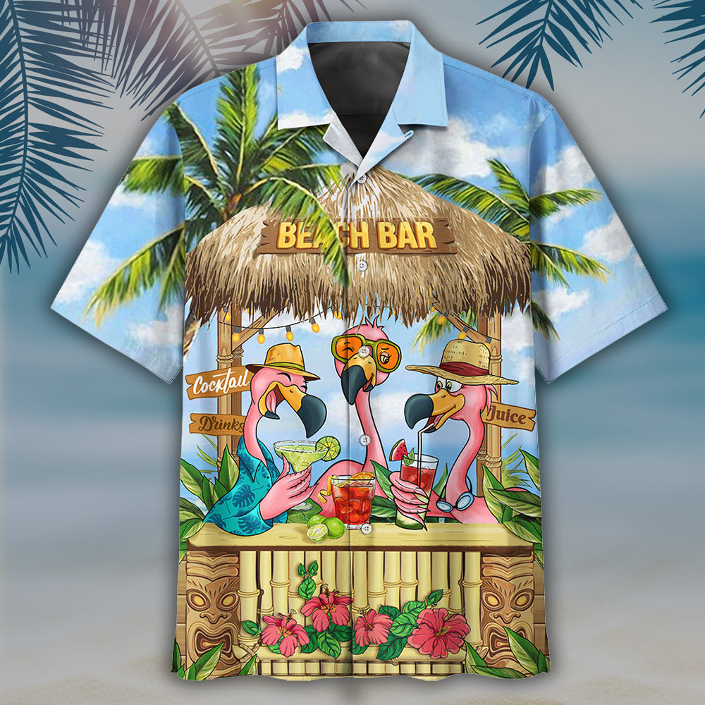 Flamingo Hawaiian Shirt For Men Women