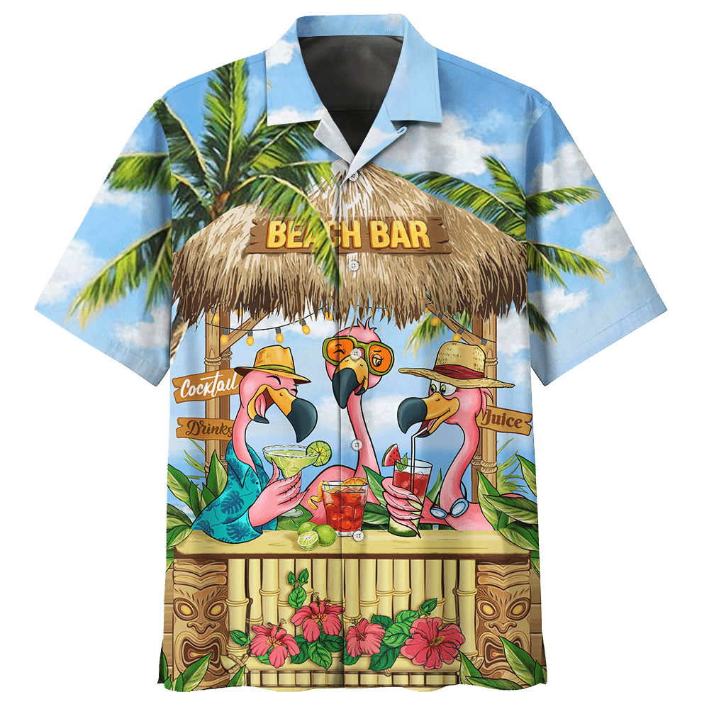 Flamingo Hawaiian Shirt For Men Women