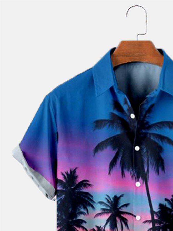 Mens Summer Button Down Aloha Hawaiian Shirts