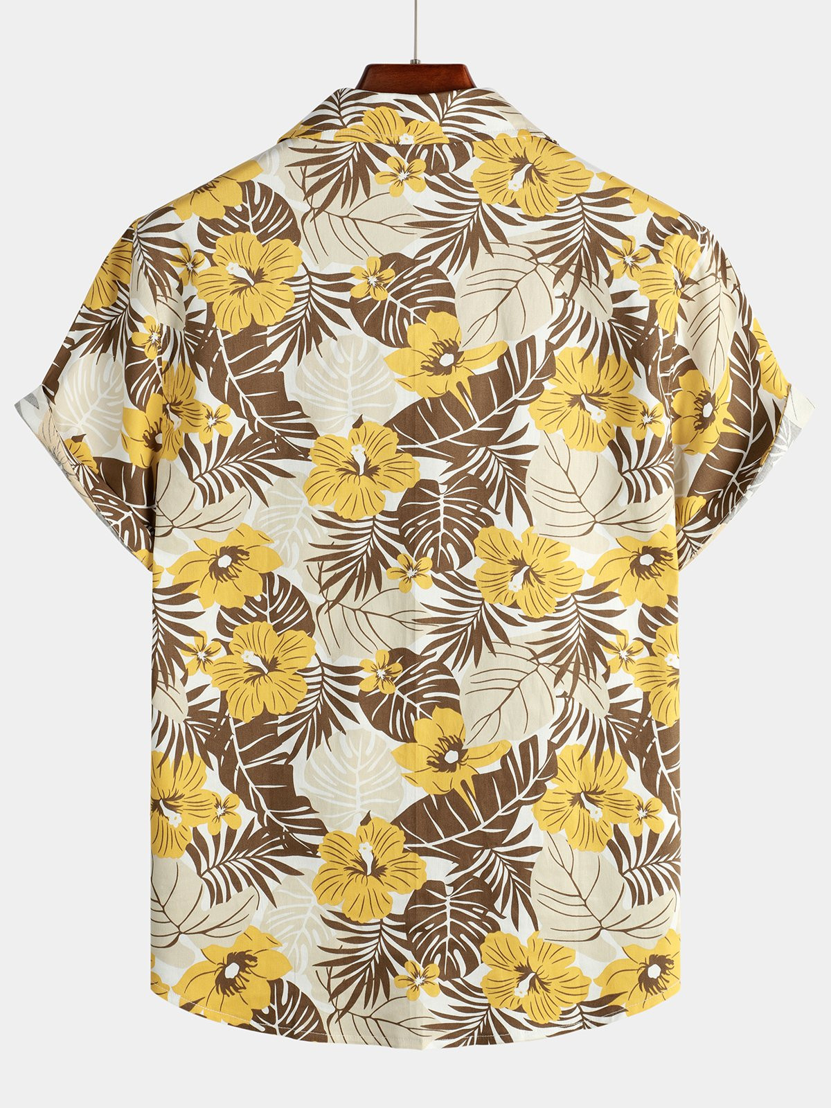 Mens Short Sleeve Floral Tropical Hawaiian Shirt