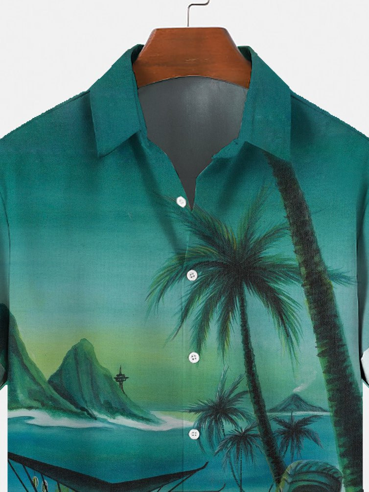 Casual Cotton-Blend Shirts  Tops Hawaiian Shirt for Men Women