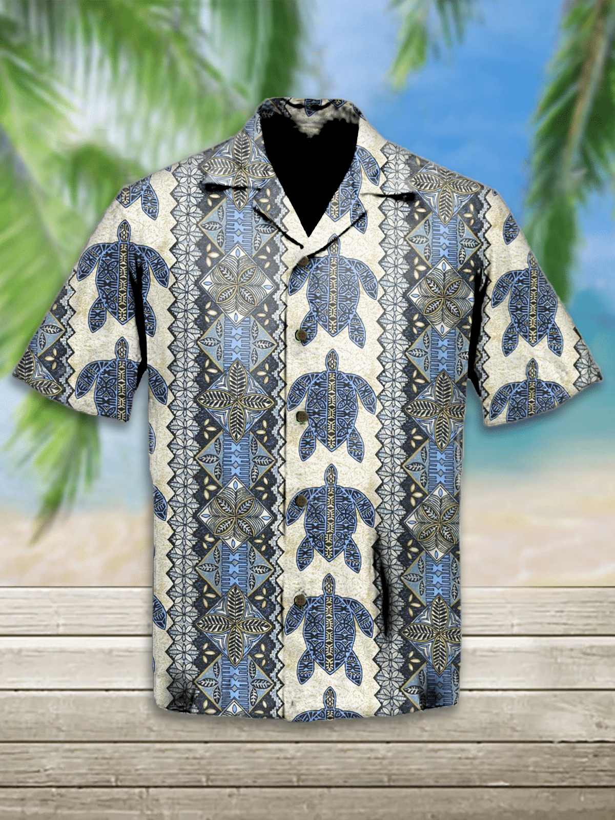 Sea Turtle Hawaiian Beach Shirts For Men