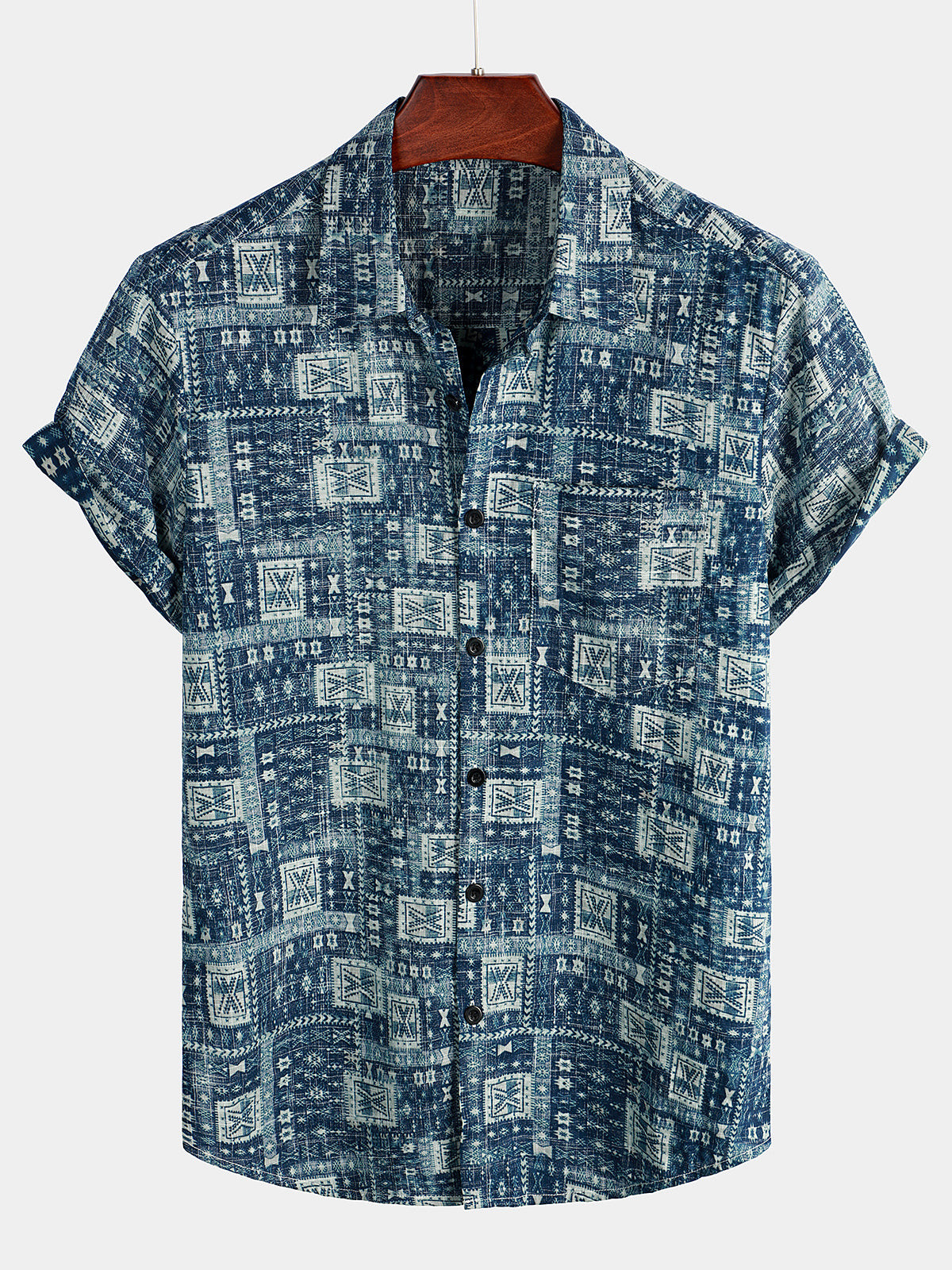 Mens Casual Holiday Pocket Vintage Shirt Hawaiian Shirt for Men Women