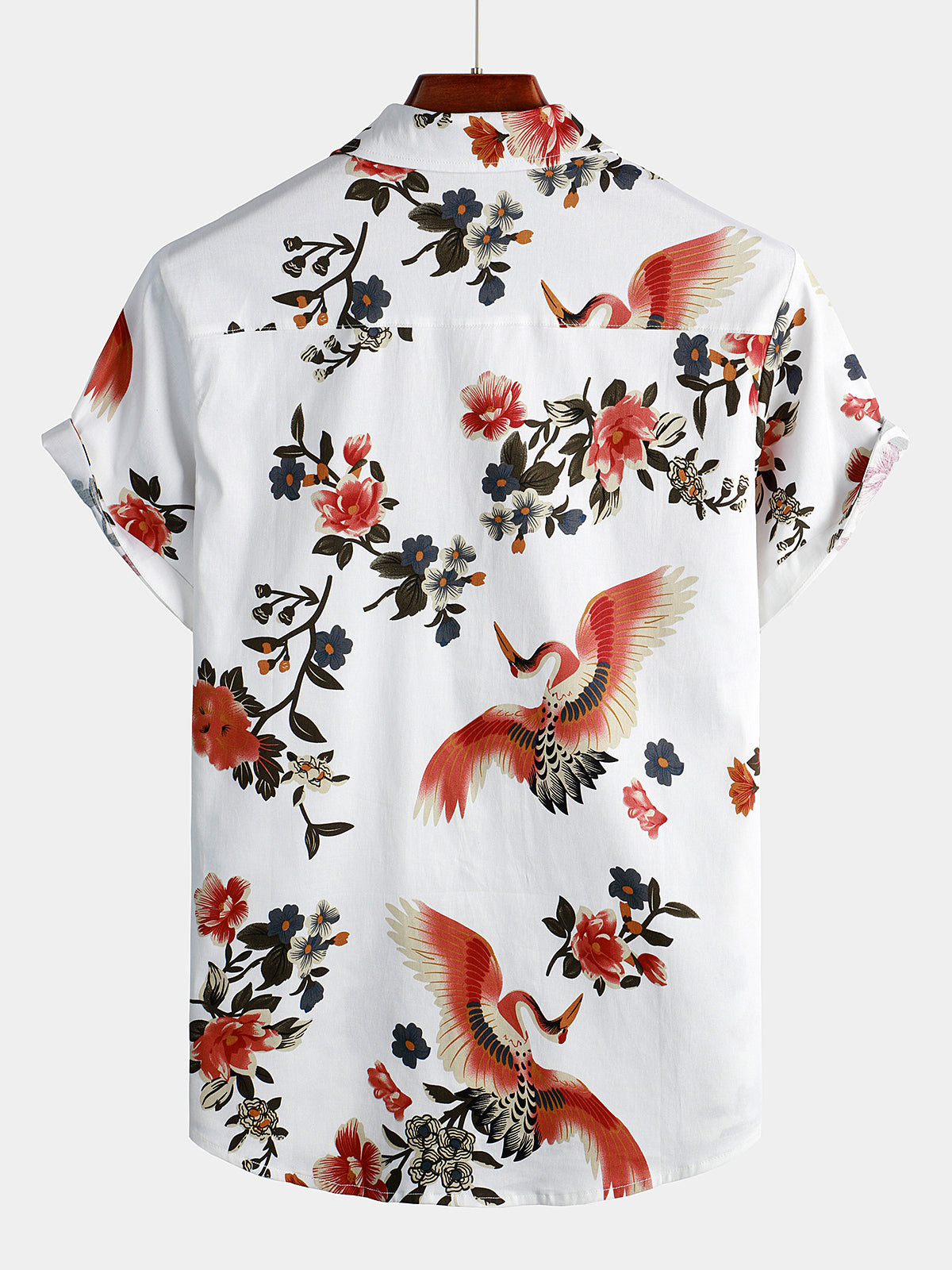 Mens Casual Floral Print Short Sleeve Shirt Hawaiian Shirt for Men Women