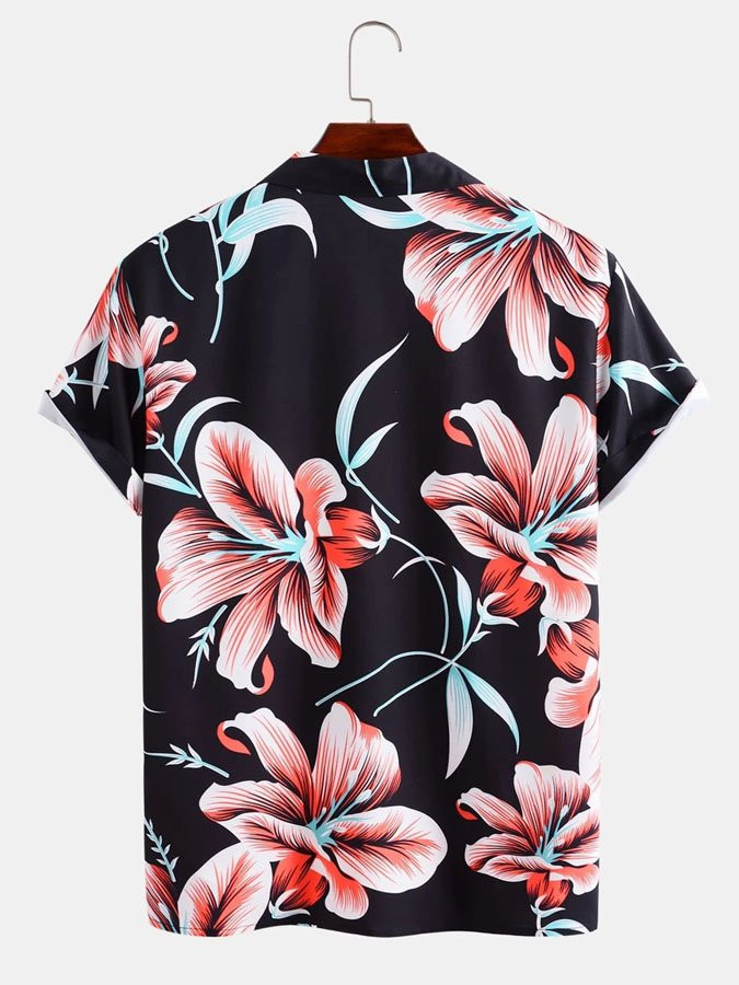 Floral Vacation Hawaiian Shirts For Men