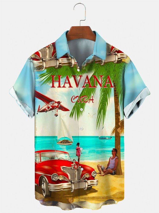 Beach Vintage Travel Trailers Hawaiian Shirt