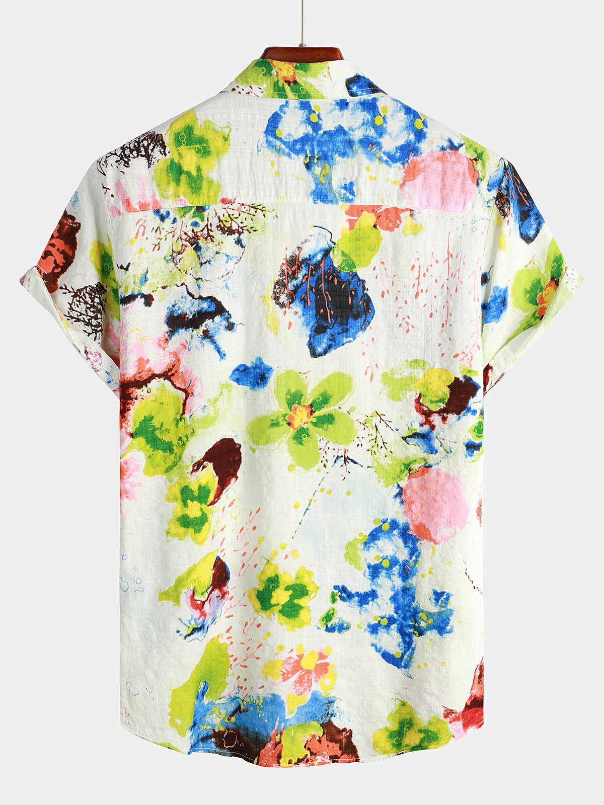 Mens Summer Tropical Short Sleeve Hawaiian Shirt