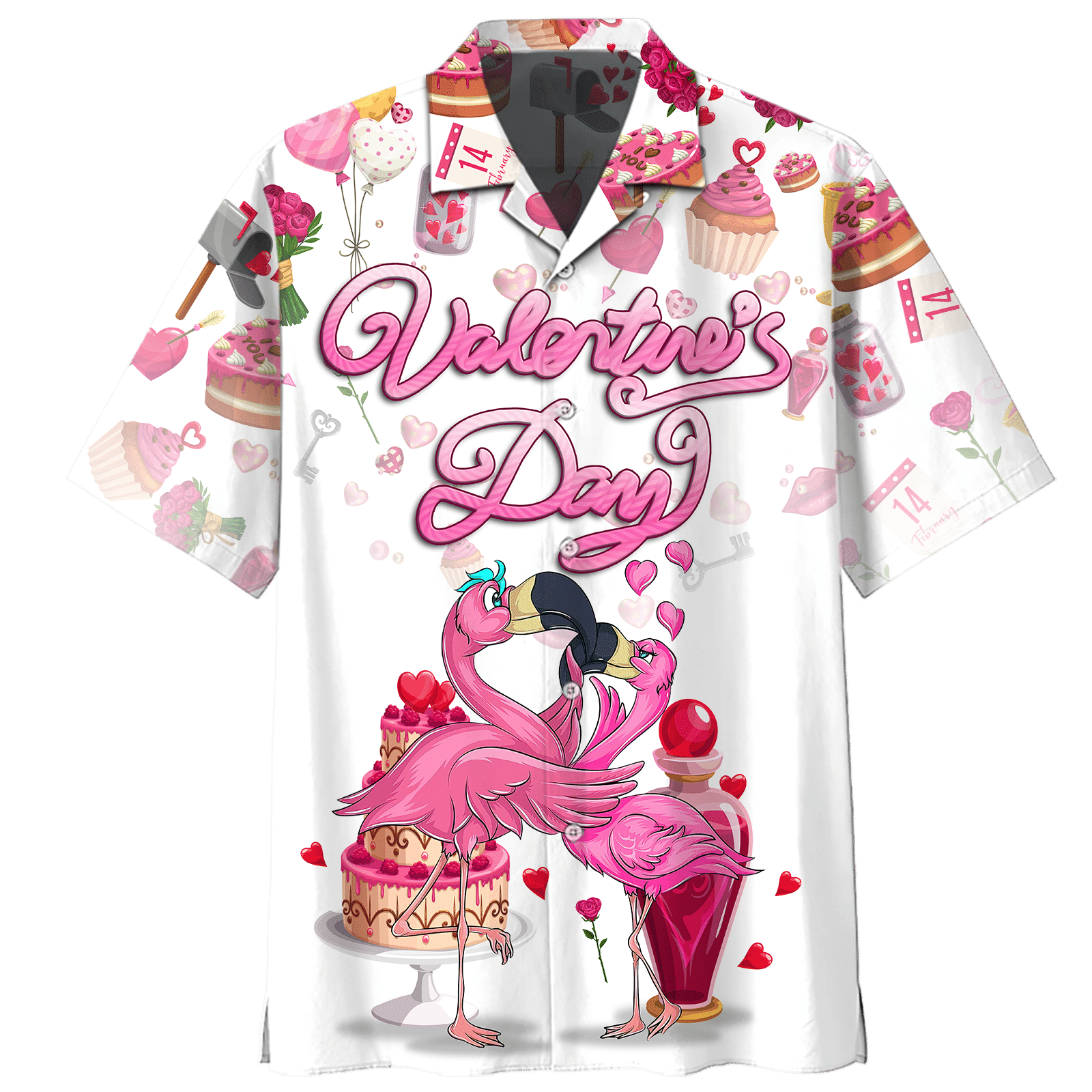 Flamingo Hawaiian Shirt For Men Women