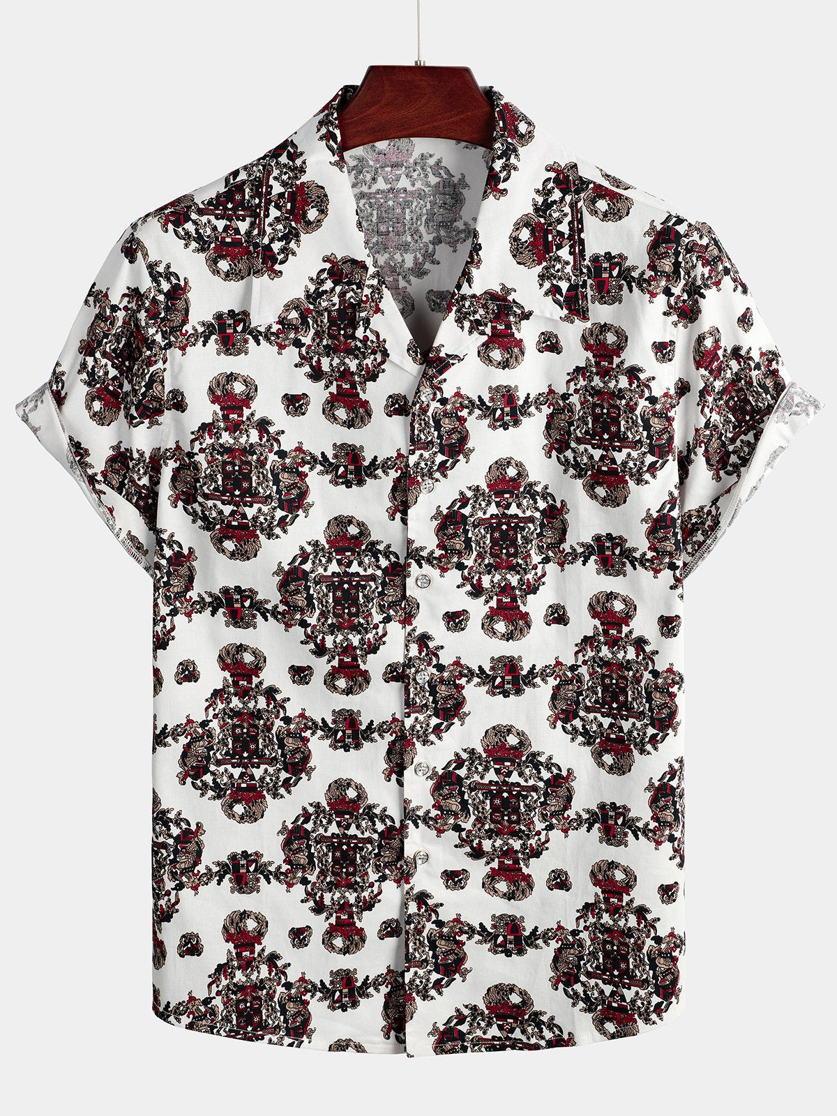 Mens Short Sleeve Cotton Casual Shirt Hawaiian Shirt for Men Women