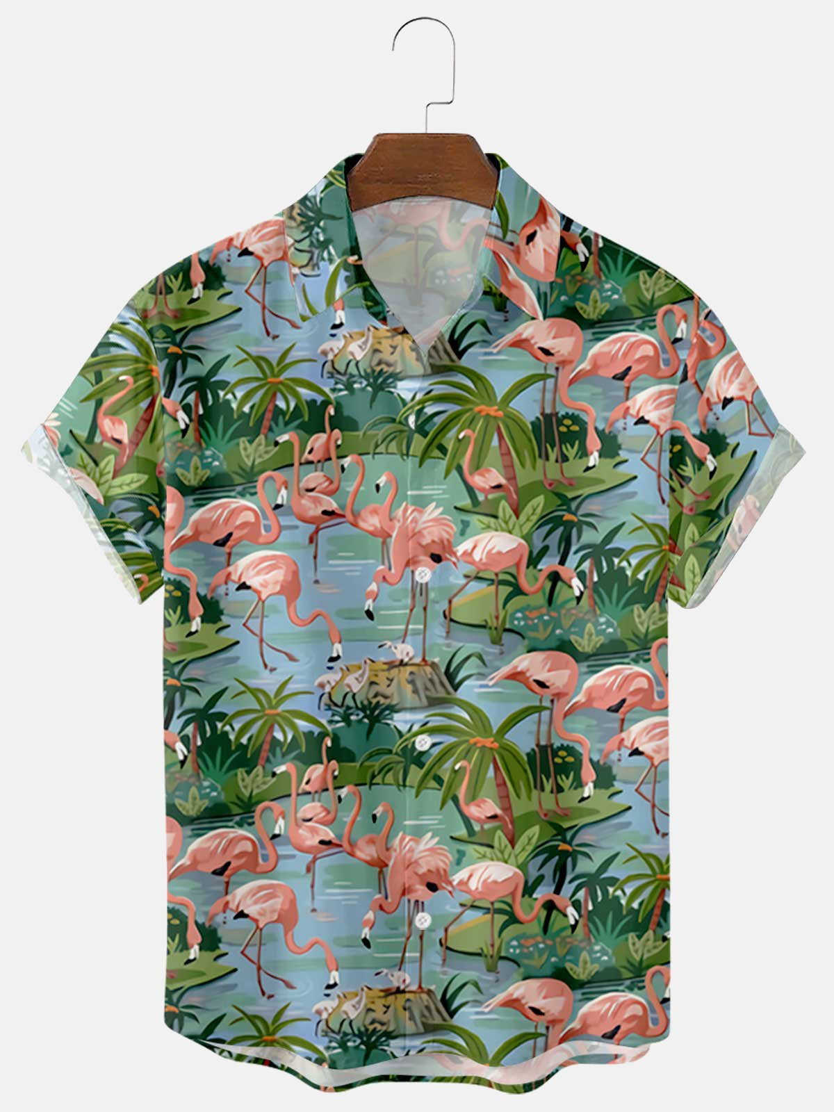 Vintage Shirt Collar Printed Shirts  Tops Hawaiian Shirt for Men Women