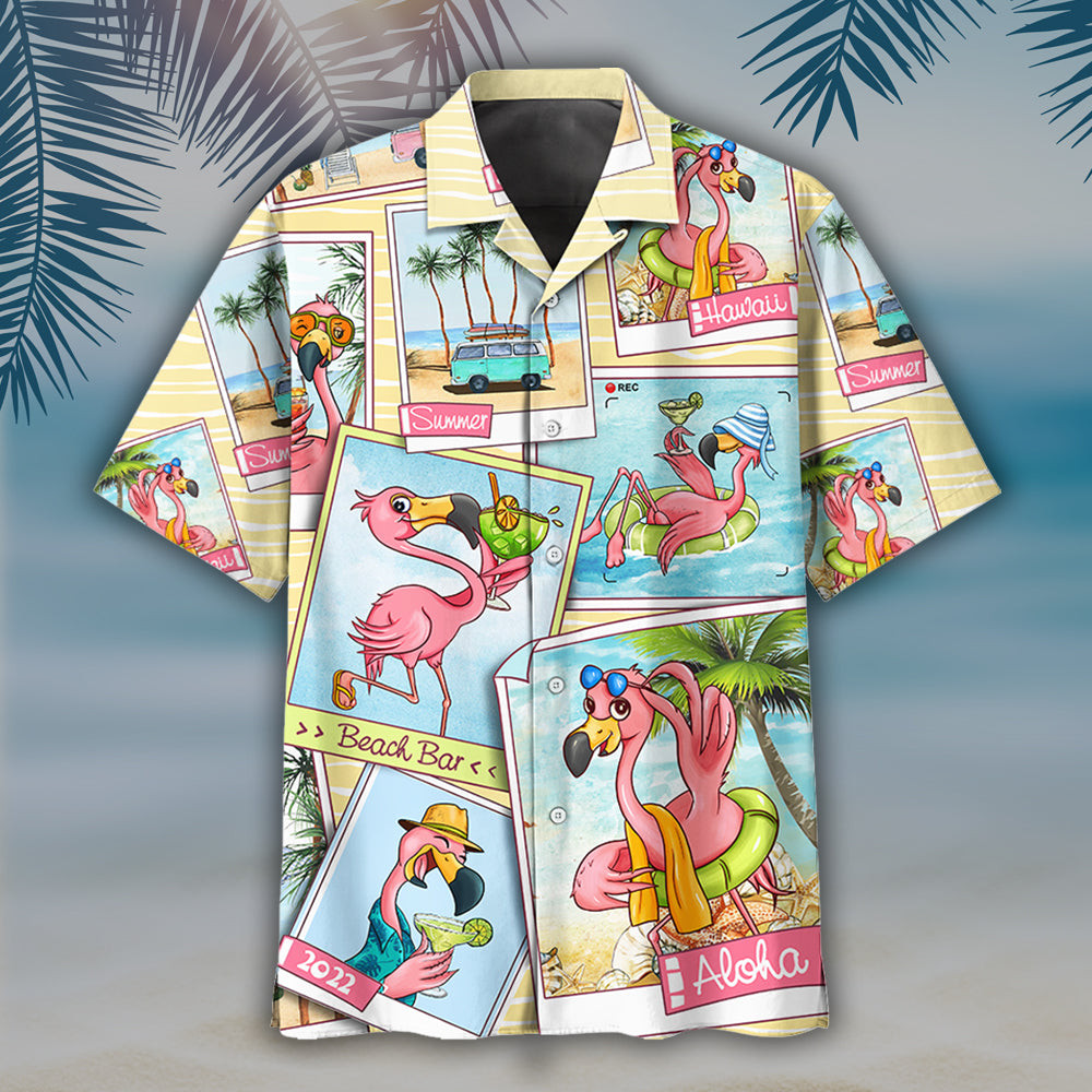 Flamingo Hawaiian Shirt For Men Women