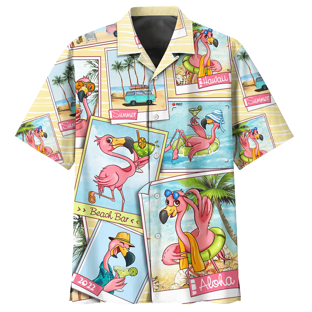 Flamingo Hawaiian Shirt For Men Women