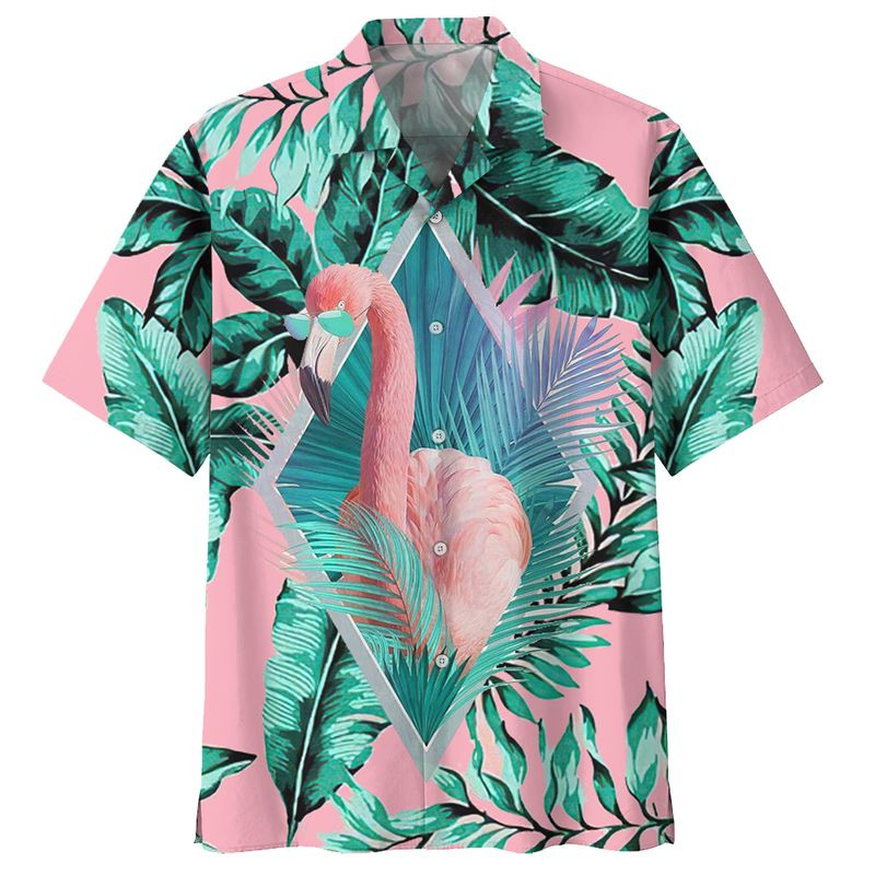 Familleus - Flamingo Hawaiian Shirt For Men Women