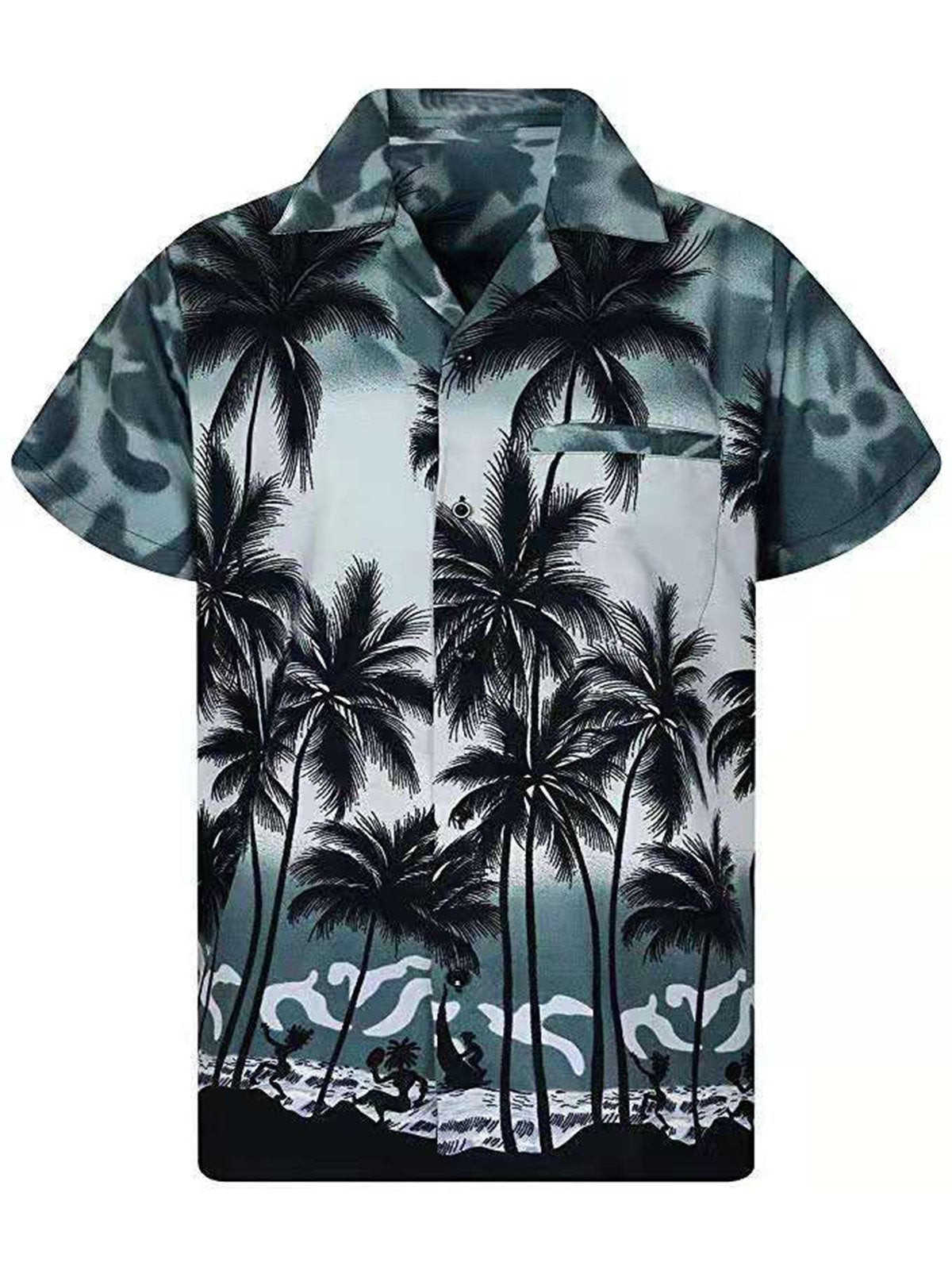 Mens Summer Retro Button Up Authentic Hawaiian Shirts