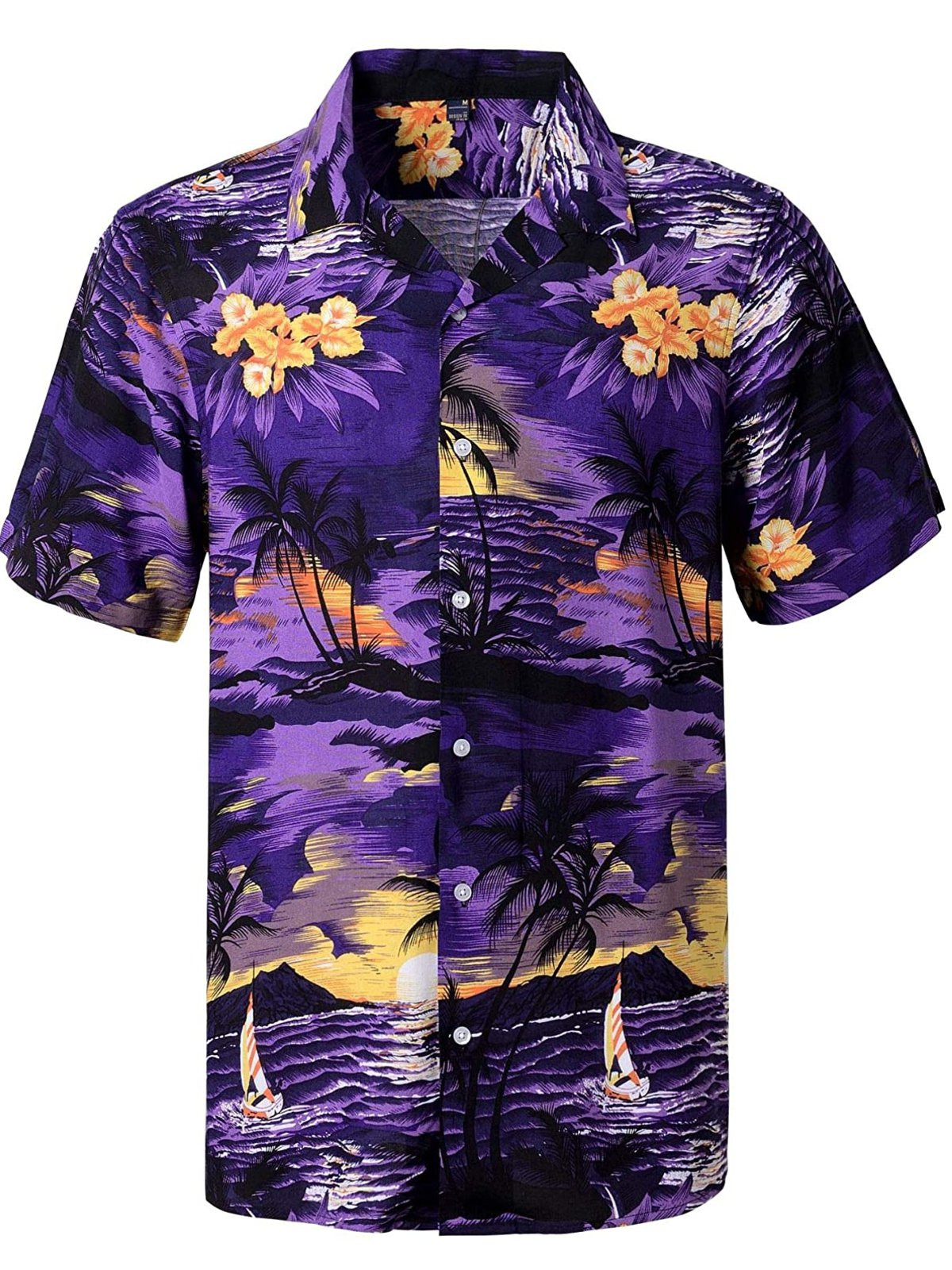 Regular Fit Short Sleeve Casual Hawaiian Shirt for Men