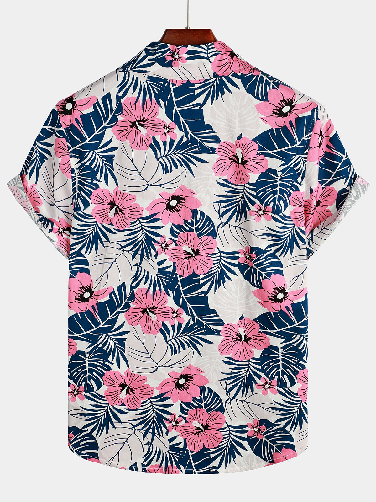 Mens Short Sleeve Floral Tropical Hawaiian Shirt