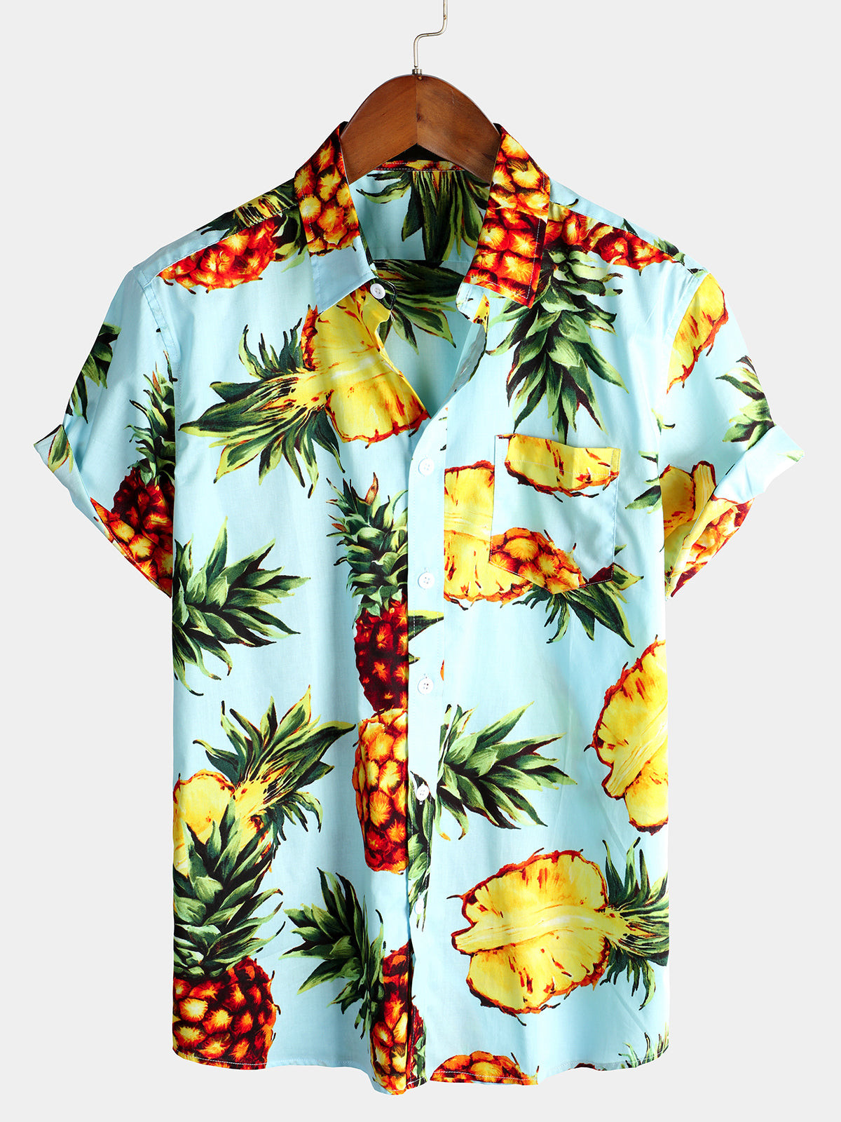 Mens Floral Holiday Cotton Shirt Hawaiian Shirt for Men Women