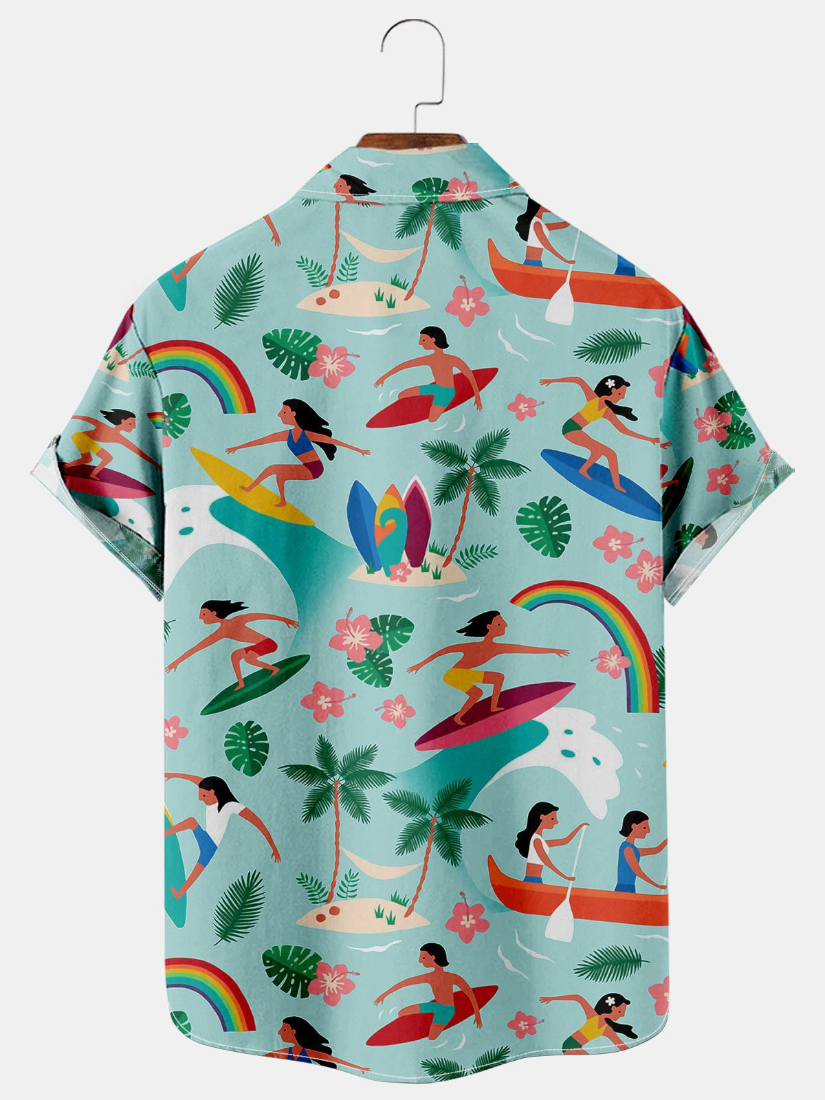 Fun Surf In The Sun Mens Hawaiian Shirts