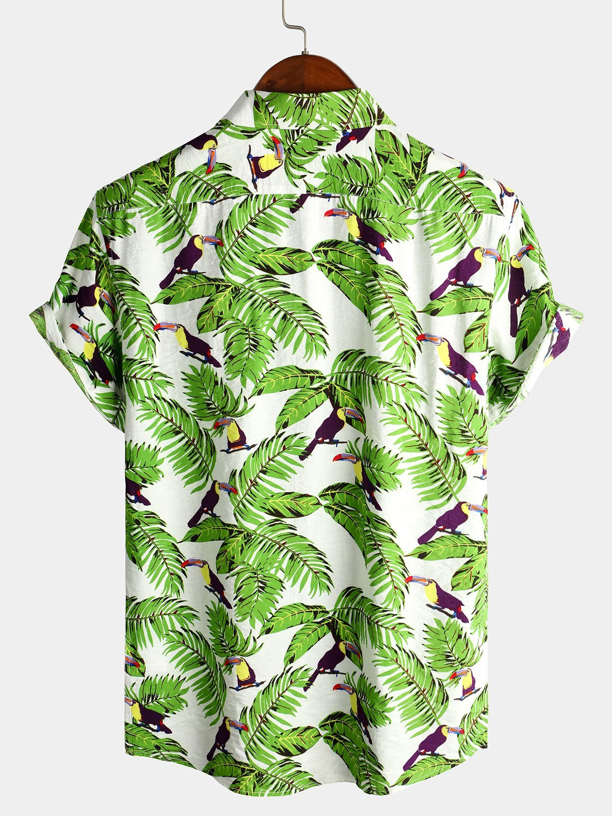 Mens Holiday Short Sleeve Cotton Shirt Hawaiian Shirt for Men Women