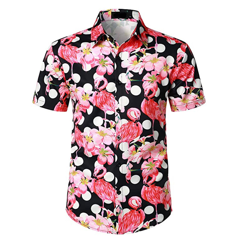 Flamingo Hawaiian Shirt Tropical Lovers Aloha Shirt Hawaiian Shirt For Men Women