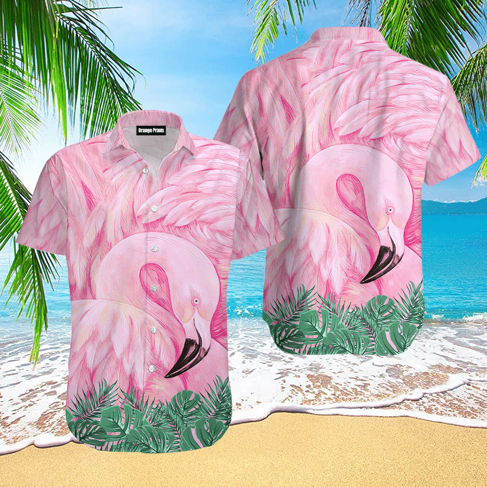 Pink Flamingo Hawaiian Shirt Tropical Hawaiian Shirt For Men Women