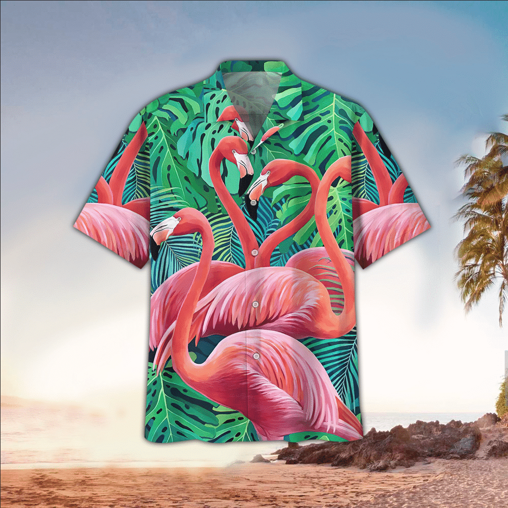 Flamingo Hawaiian Shirt Tropical Lovers Aloha Shirt Hawaiian Shirt For Men Women