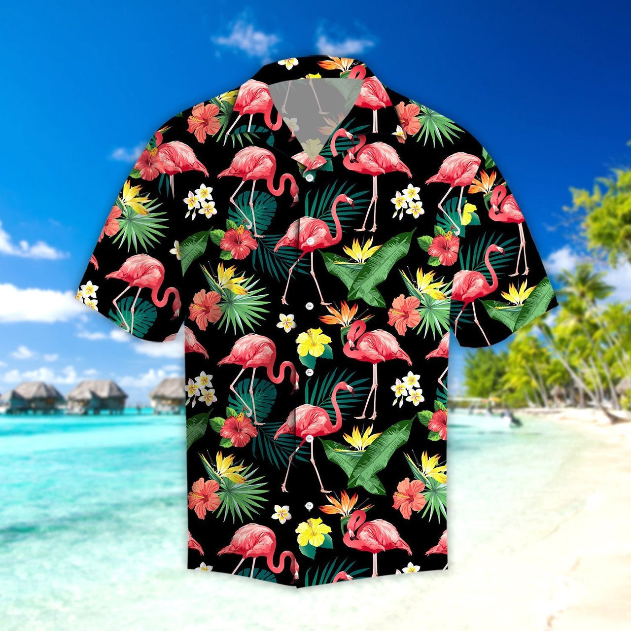 Flamingo Hawaiian Shirt Tropical Hibiscus Hawaiian Shirt For Men Hawaiian Shirt For Men Women